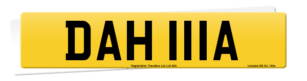 Registration number DAH 111A
